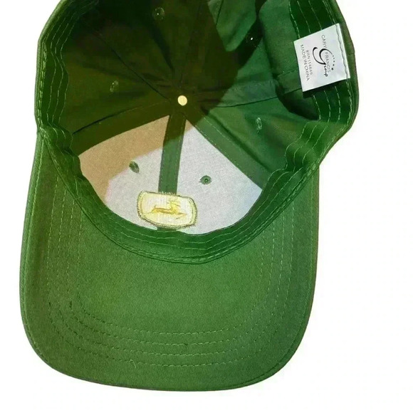 John Deere Men’s Baseball Cap Hat One Size Green Yellow Strap Back Buckle - Picture 3 of 3